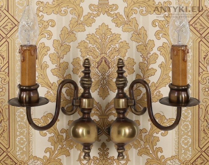 mosiężne kinkiety klasyczne